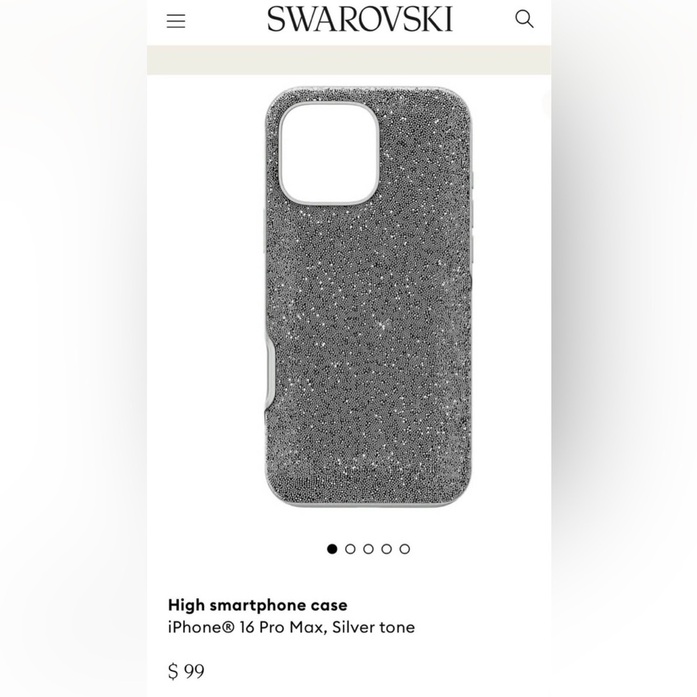 Swarovski Sparkling Silver Phone Case
